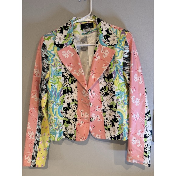 Lorizoni Jackets & Blazers - NWT Lorizoni Women's Blazer Jacket Floral Patchwork‎ Crystal Embellished M